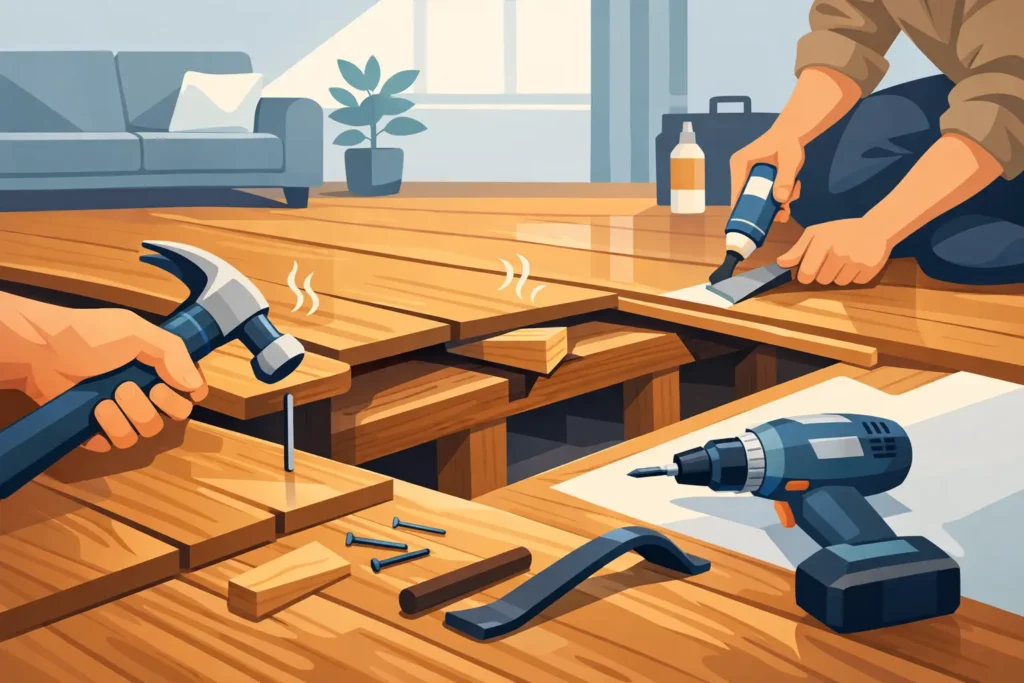 How to Repair Squeaky Floorboards