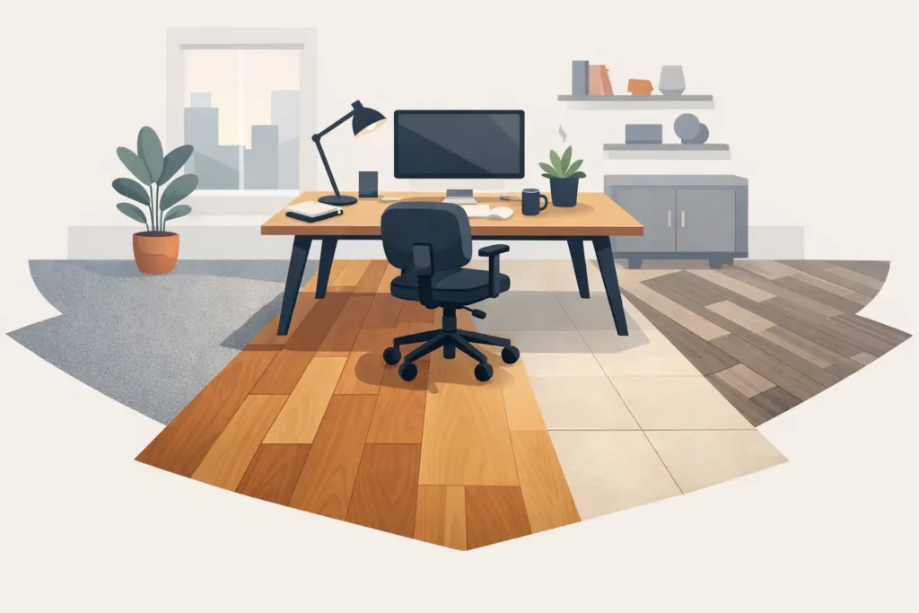 Best Flooring for Home Offices That Works Hard 2 Best Flooring for Home Offices That Works Hard