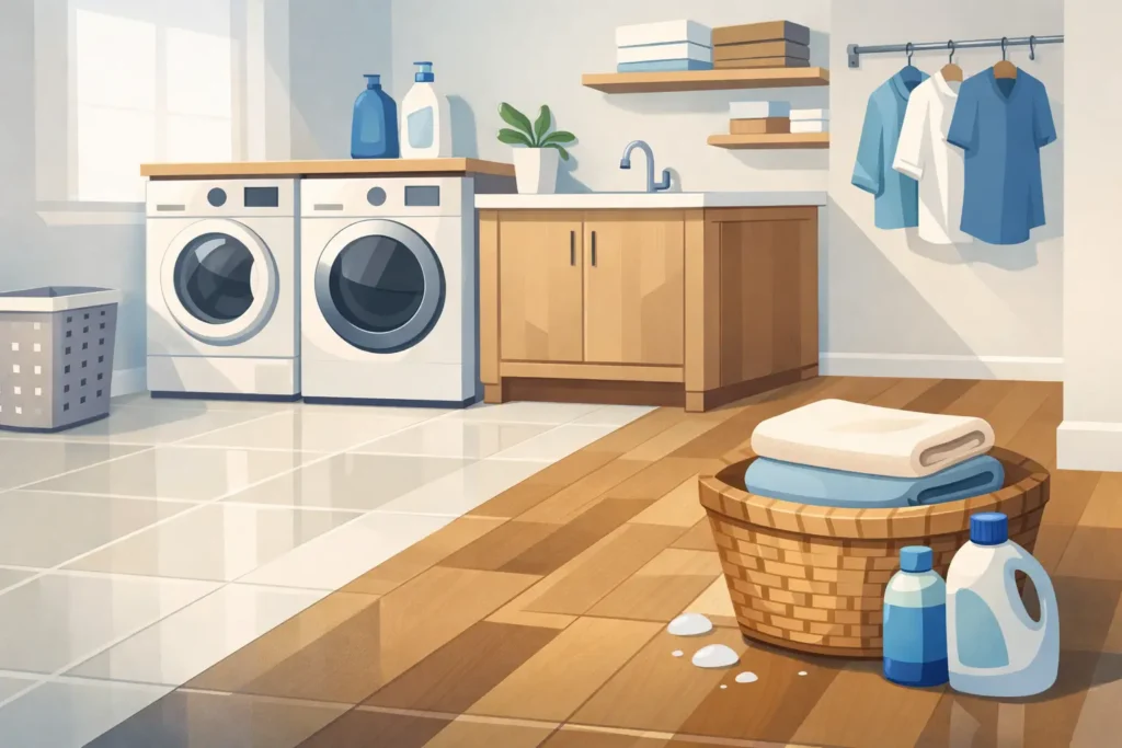 Best Flooring for Laundry Rooms That Lasts