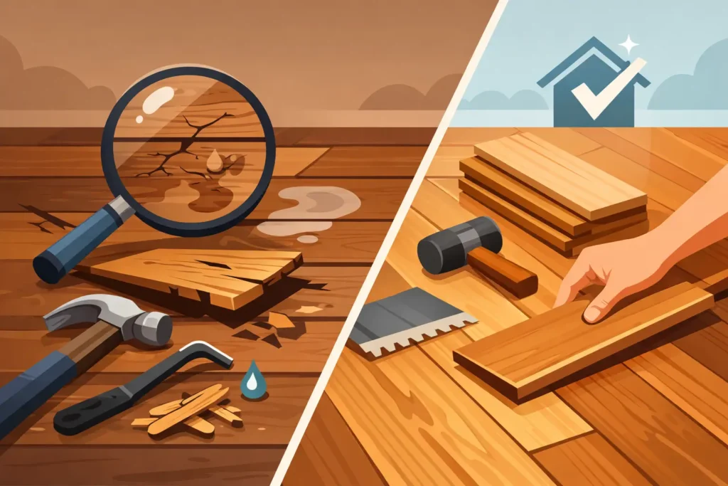 Hardwood Damage: What to Fix and What to Replace
