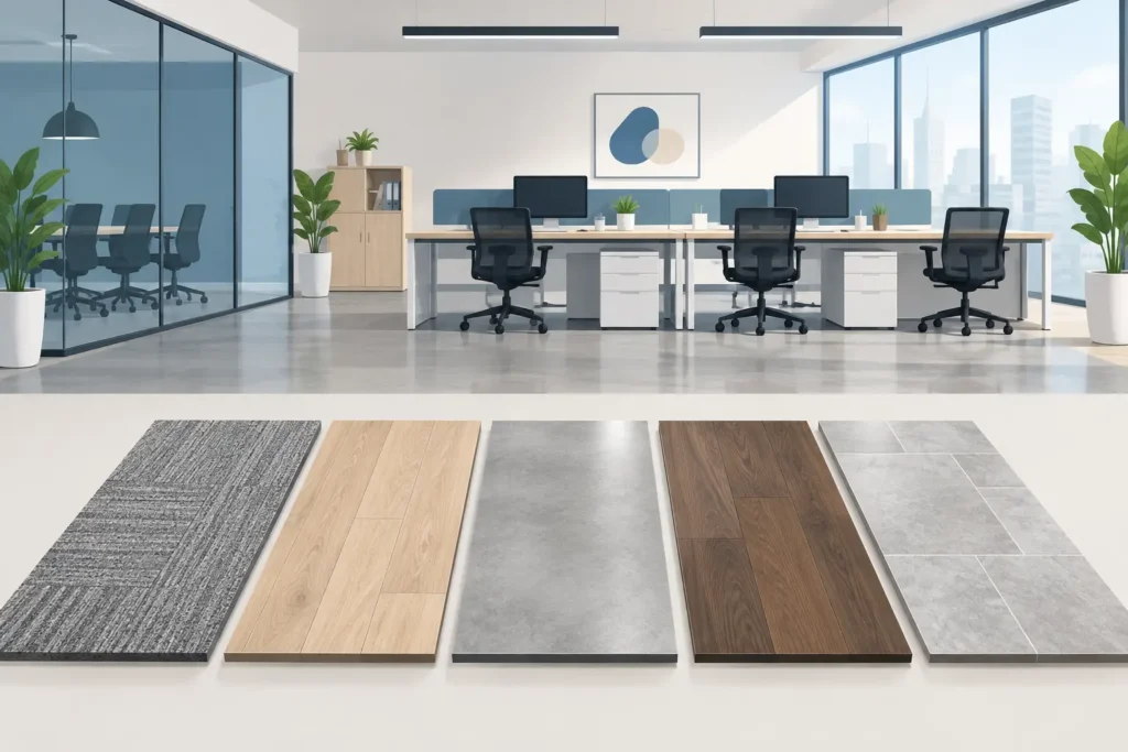 Top Office Flooring Materials for Busy Workspaces